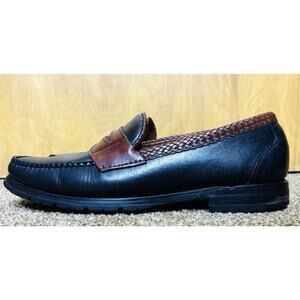 Mens 2 Tone Leather Sebago Sz 9D Casual Career Versatile Penny Loafer